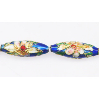 ENAMEL RICE 9X27MM LIGHT BLUE