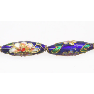ENAMEL RICE 9X27MM BLUE