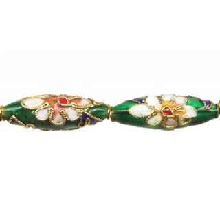 ENAMEL RICE 9X27MM GREEN