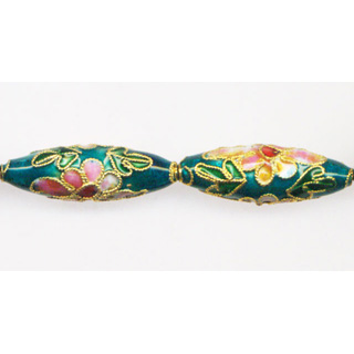 ENAMEL RICE 9X27MM TEAR GREEN