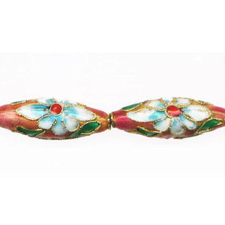 ENAMEL RICE 9X27MM ORANGE