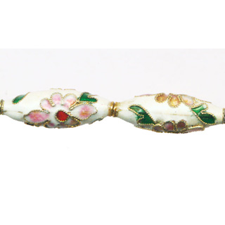 ENAMEL RICE 9X27MM WHITE