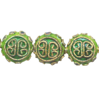 ENAMEL LONG LIFE DISC 15MM APPLE GREEN