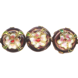 ENAMEL FLOWER DISC (A) 16MM PURPLE