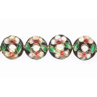 ENAMEL DONUT 15MM BLACK