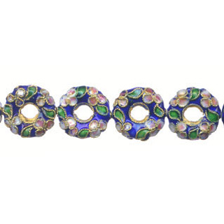 ENAMEL DONUT 15MM BLUE