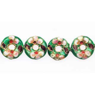 ENAMEL DONUT 15MM GREEN