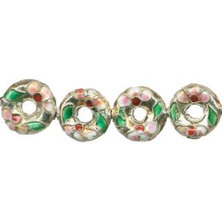 ENAMEL DONUT 15MM SILVER
