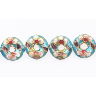 ENAMEL DONUT 15MM TOURQUOISE