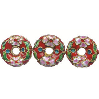 ENAMEL DONUT 21MM RED