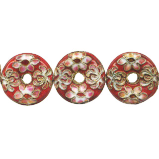 ENAMEL DONUT 26MM RED