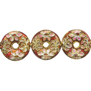 ENAMEL DONUT 26MM RUST RED