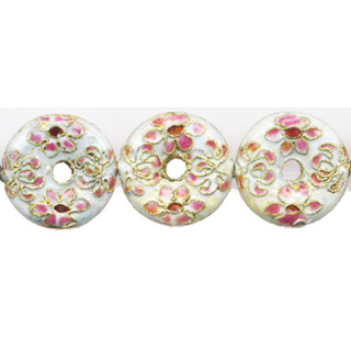 ENAMEL DONUT 26MM WHITE