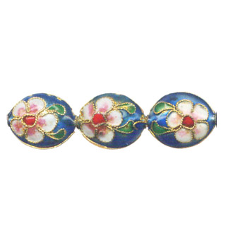 ENAMEL FLAT OVAL 12X14MM LIGHT BLUE