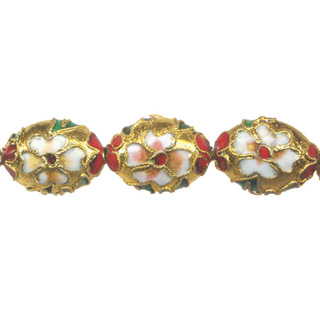 ENAMEL FLAT OVAL 15X20MM GOLD