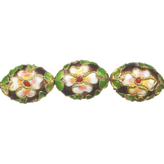 ENAMEL FLAT OVAL 15X20MM PURPLE