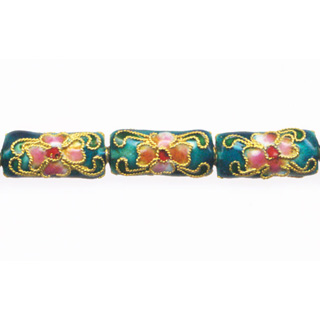 ENAMEL PILLOW 8X18MM TEAL