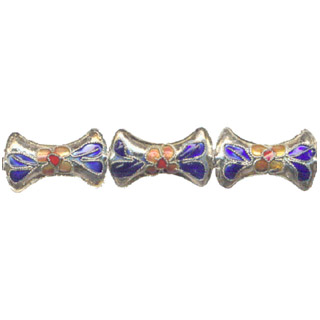 ENAMEL BONE 11X20MM SILVER