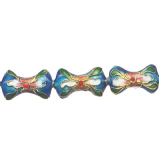 ENAMEL BONE 12X20MM LIGHT BLUE