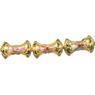 ENAMEL BONE 12X20MM GOLD
