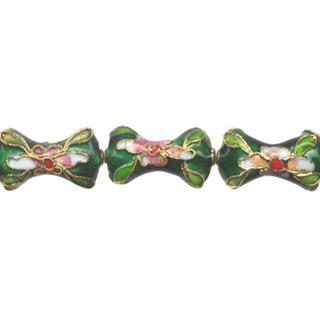 ENAMEL BONE 12X20MM GREEN