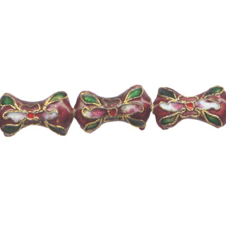 ENAMEL BONE 12X2OMM RUST RED