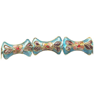 ENAMEL BONE 11X20MM TURQUOISE