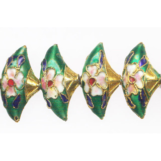 ENAMEL FAN 13X24MM GREEN