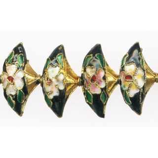 ENAMEL FAN 13X24MM BLACK
