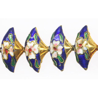 ENAMEL FAN 13X24MM BLUE