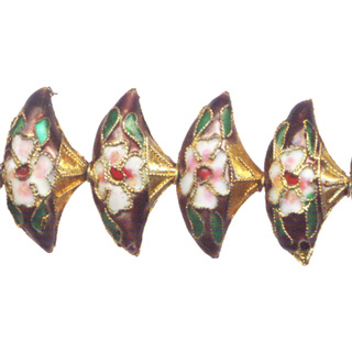 ENAMEL FAN 13X24MM PURPLE