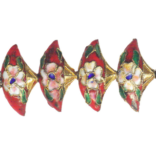 ENAMEL FAN 13X24MM RED
