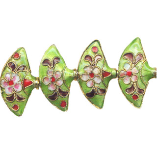 ENAMEL FAN 14X24MM APPLE GREEN