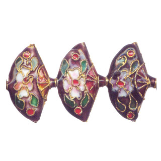 ENAMEL FAN 15X25MM PURPLE