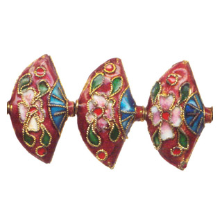 ENAMEL FAN 15X25MM RUST RED