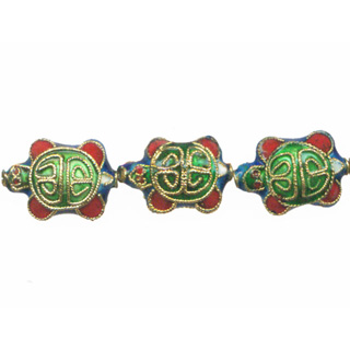ENAMEL TURTLE 13X18MM LIGHT BLUE