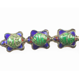 ENAMEL TURTLE 13X18MM SILVER