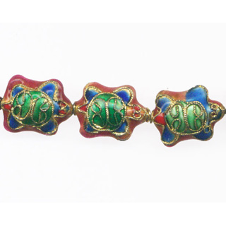 ENAMEL TURTLE 13X18MM RUST RED