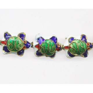 ENAMEL TURTLE 13X18MM WHITE