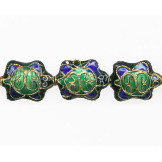 ENAMEL TURTLE 13X18MM BLACK