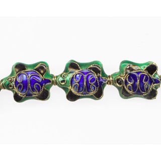 ENAMEL TURTLE 13X18MM GREEN