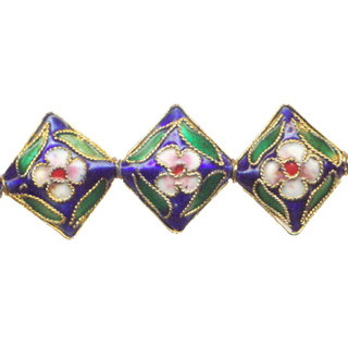 ENAMEL DIAMOND 17MM BLUE