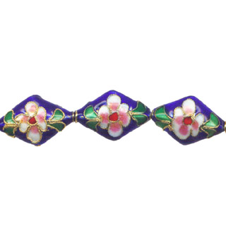 ENAMEL DIAMOND 14X21MM BLUE