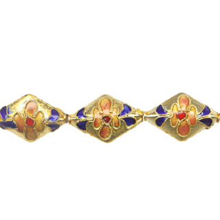 ENAMEL DIAMOND 14X21MM GOLD