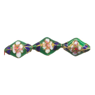 ENAMEL DIAMOND 14X21MM GREEN