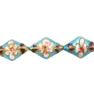 ENAMEL DIAMOND 14X21MM TURQUOISE