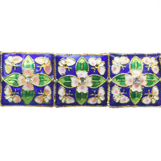 ENAMEL SQUARE 21MM BLUE