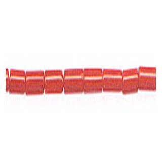 DYED RED CORAL HEISHI 2X4MM