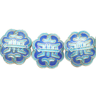 ENAMEL LONG LIFE FLOWER 17X19MM LIGHT BLUE