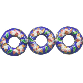 ENAMEL DONUT 20MM BLUE